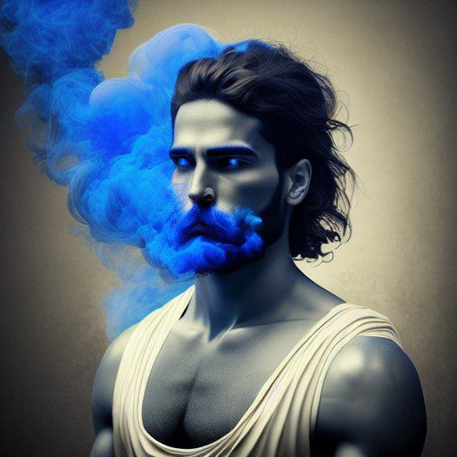 Hombre que representa los olores